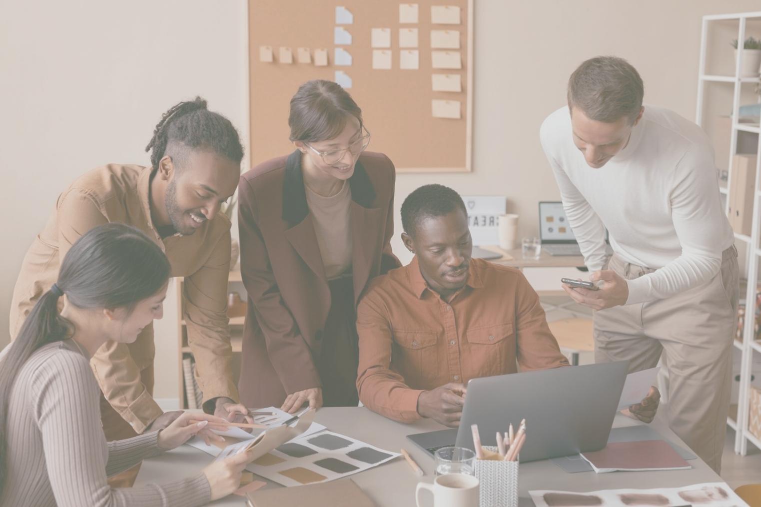 Analyst presenting financial data and projections to colleagues