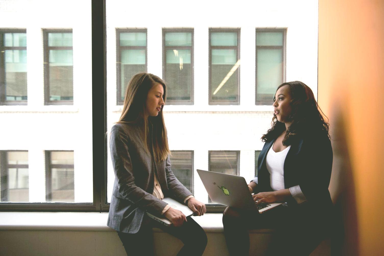 Financial analysts collaborating on data analysis